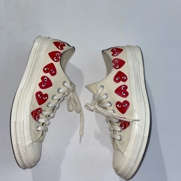 Converse Comme des Garcons Play Multi-Heart White women size 11 - Picture 3 of 8
